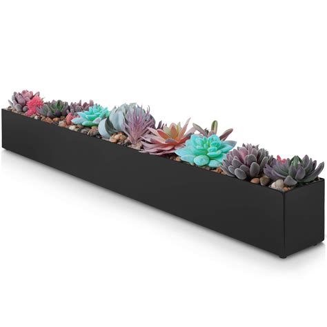 black metal flower box|indoor metal planter boxes.